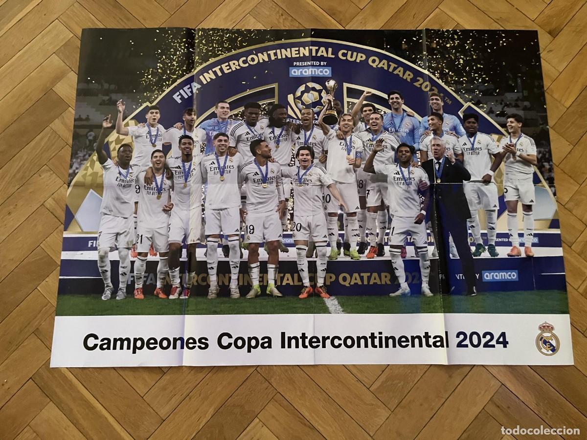 Coleccionismo deportivo: GRAN CARTEL POSTER OFICIAL REAL MADRID COPA INTERCONTINENTAL 24 2024 PLANTILLA