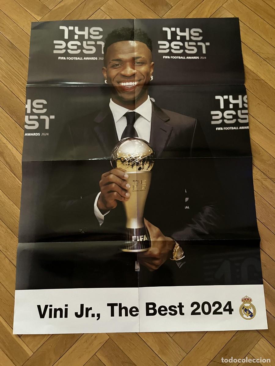 Coleccionismo deportivo: GRAN CARTEL POSTER OFICIAL REAL MADRID CAMPEON THE BEST 24 2024 VINICIUS JR JUNIOR