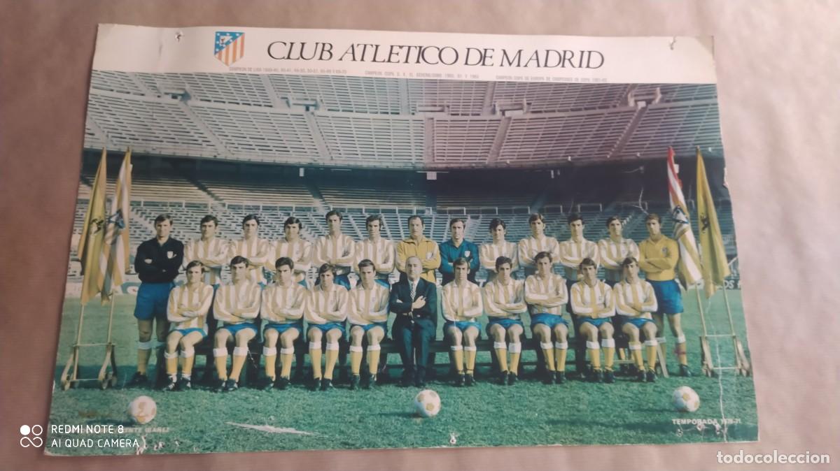 Coleccionismo deportivo: CARTEL POSTER ATLETICO DE MADRID 1970 1971