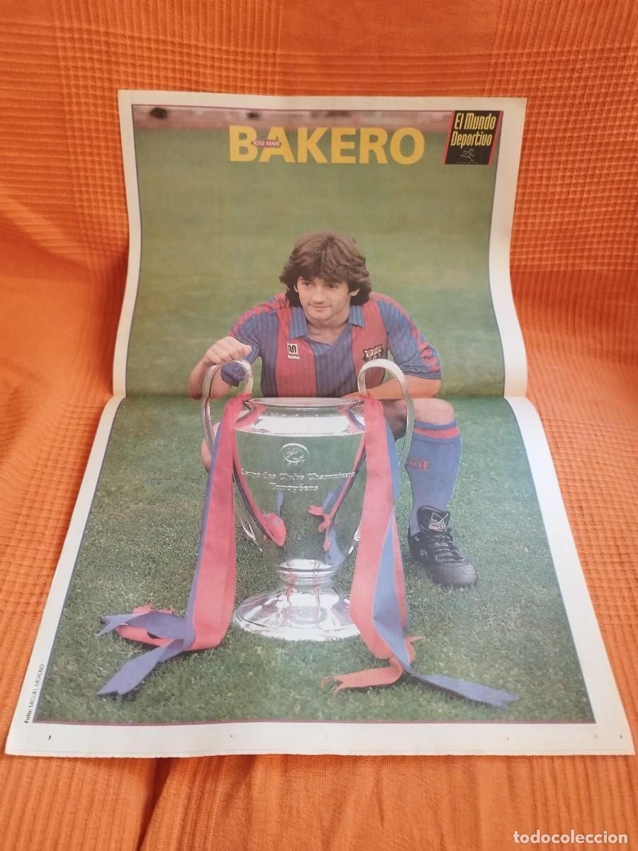 Coleccionismo deportivo: Poster mundo deportivo FC BARCELONA Bakero bar&ccedil;a wembley 92