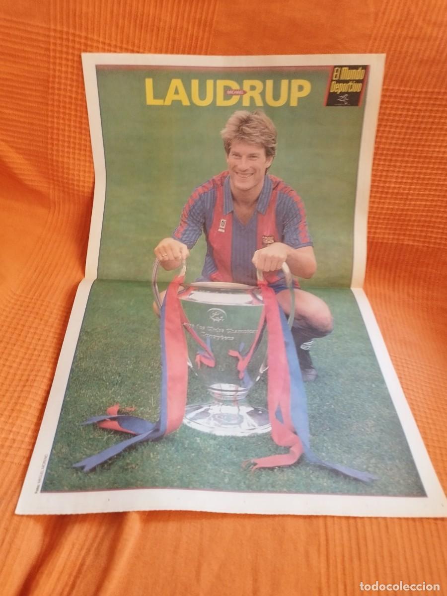 Coleccionismo deportivo: Poster mundo deportivo FC BARCELONA Laudrup bar&ccedil;a wembley 92