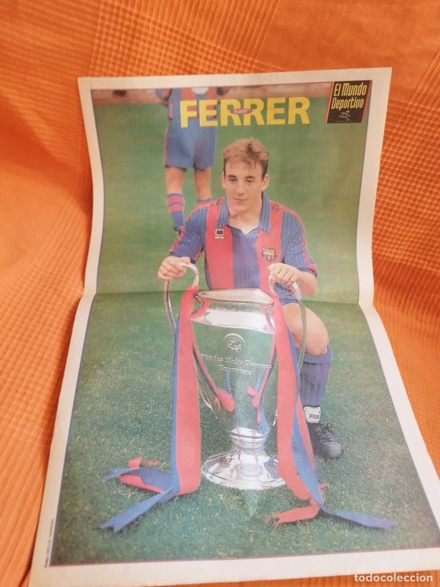 Coleccionismo deportivo: Poster mundo deportivo FC BARCELONA Ferrer bar&ccedil;a wembley 92