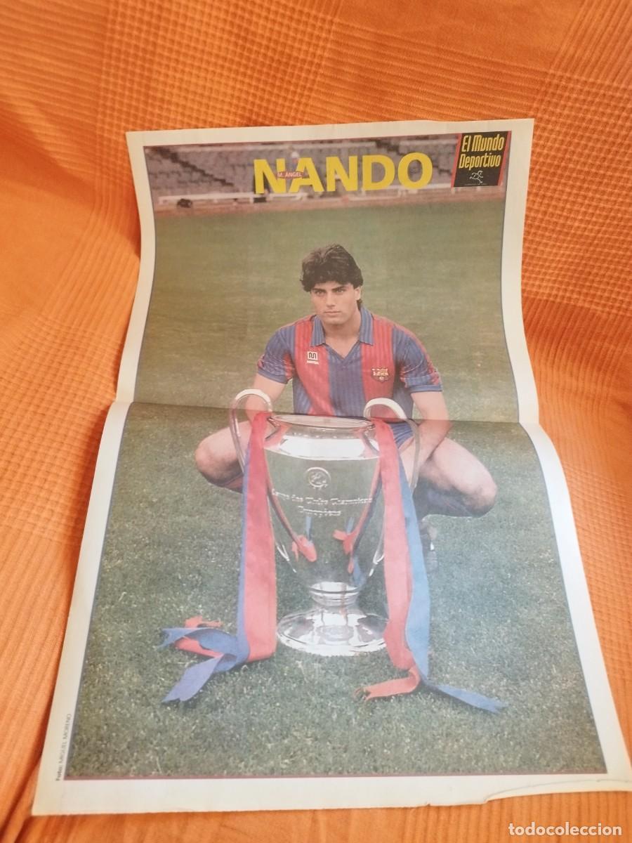 Collezionismo sportivo: Poster mundo deportivo FC BARCELONA Nando bar&ccedil;a wembley 92