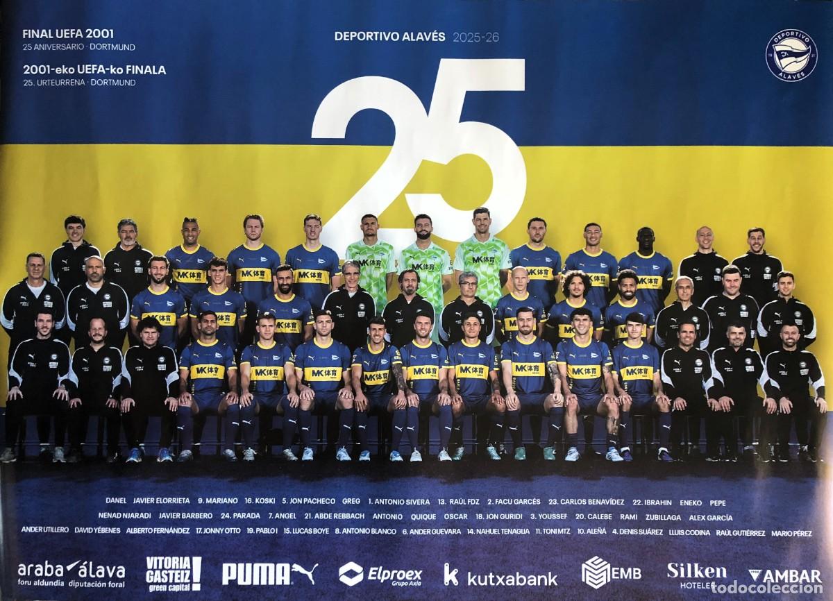 Coleccionismo deportivo: P&Oacute;STER OFICIAL DEPORTIVO ALAV&Eacute;S 2025 2026