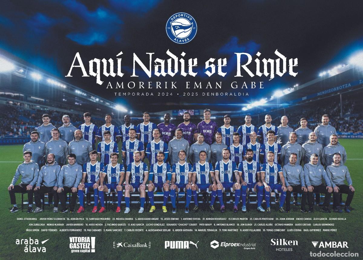 Coleccionismo deportivo: P&Oacute;STER OFICIAL DEPORTIVO ALAV&Eacute;S 2024 2025