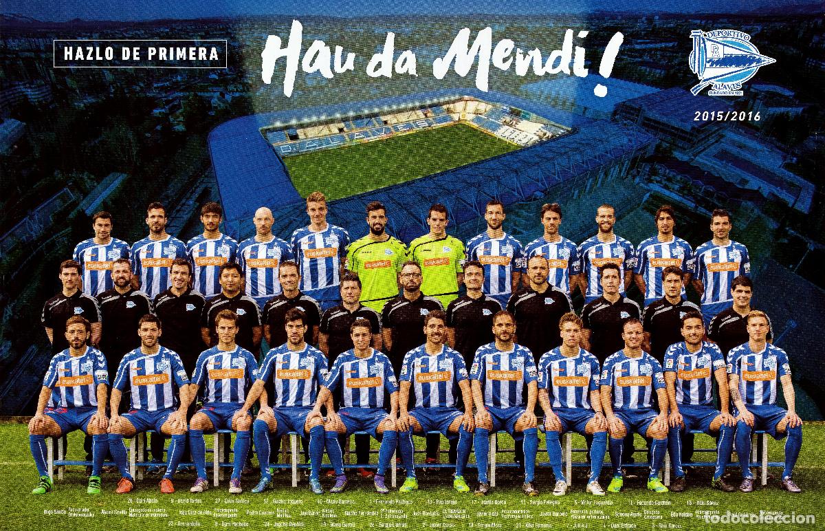 Coleccionismo deportivo: P&Oacute;STER HAU DA MENDI DEPORTIVO ALAV&Eacute;S 2015 2016 EUSKALTEL