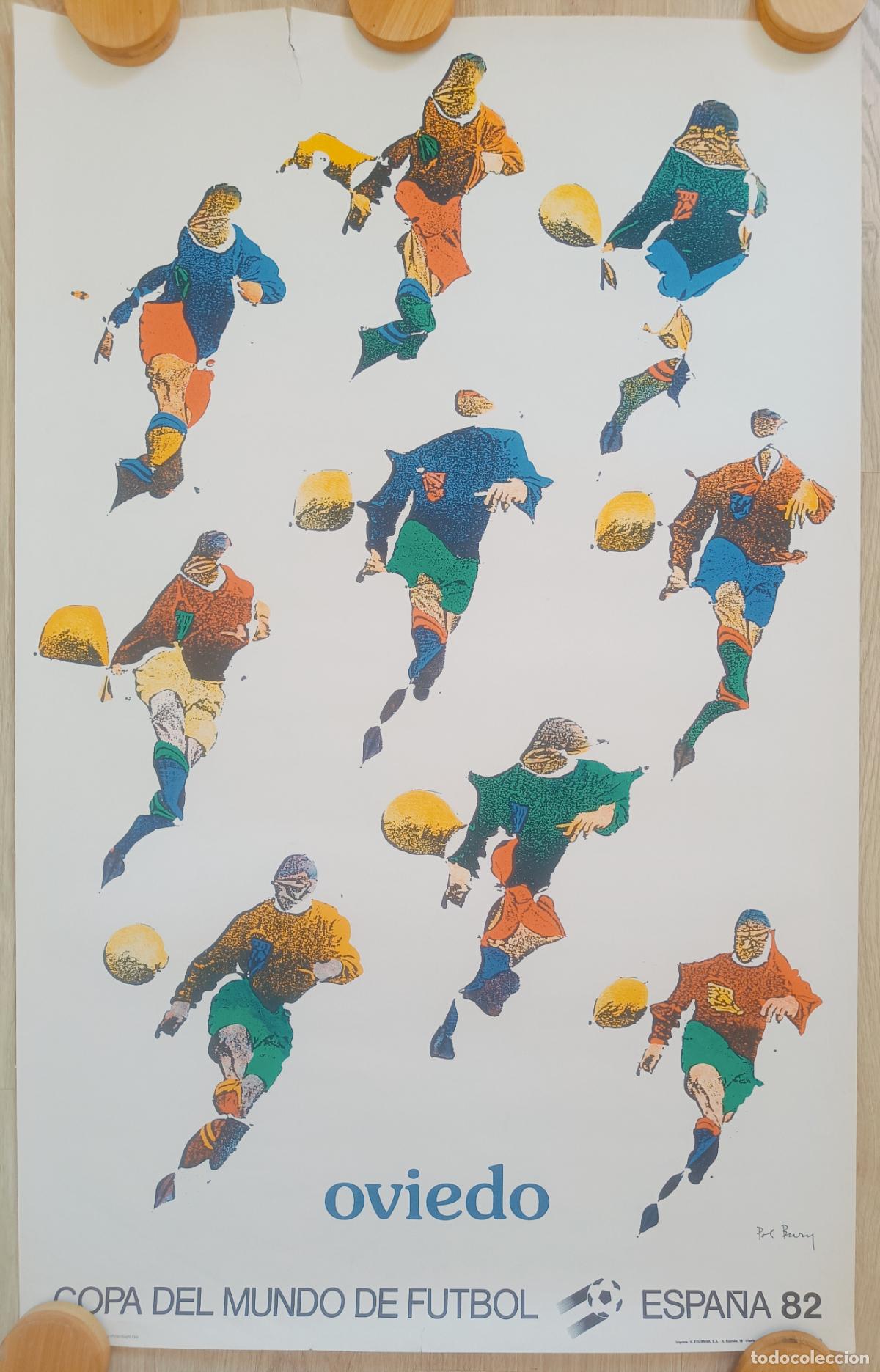 Coleccionismo deportivo: CARTEL FUTBOL OVIEDO 1982 COPA DEL MUNDO DE FUTBOL ESPA&Ntilde;A 82 CFU1