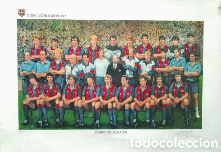 Coleccionismo deportivo: Litograf&iacute;a Wembley 1992 - Foto 1