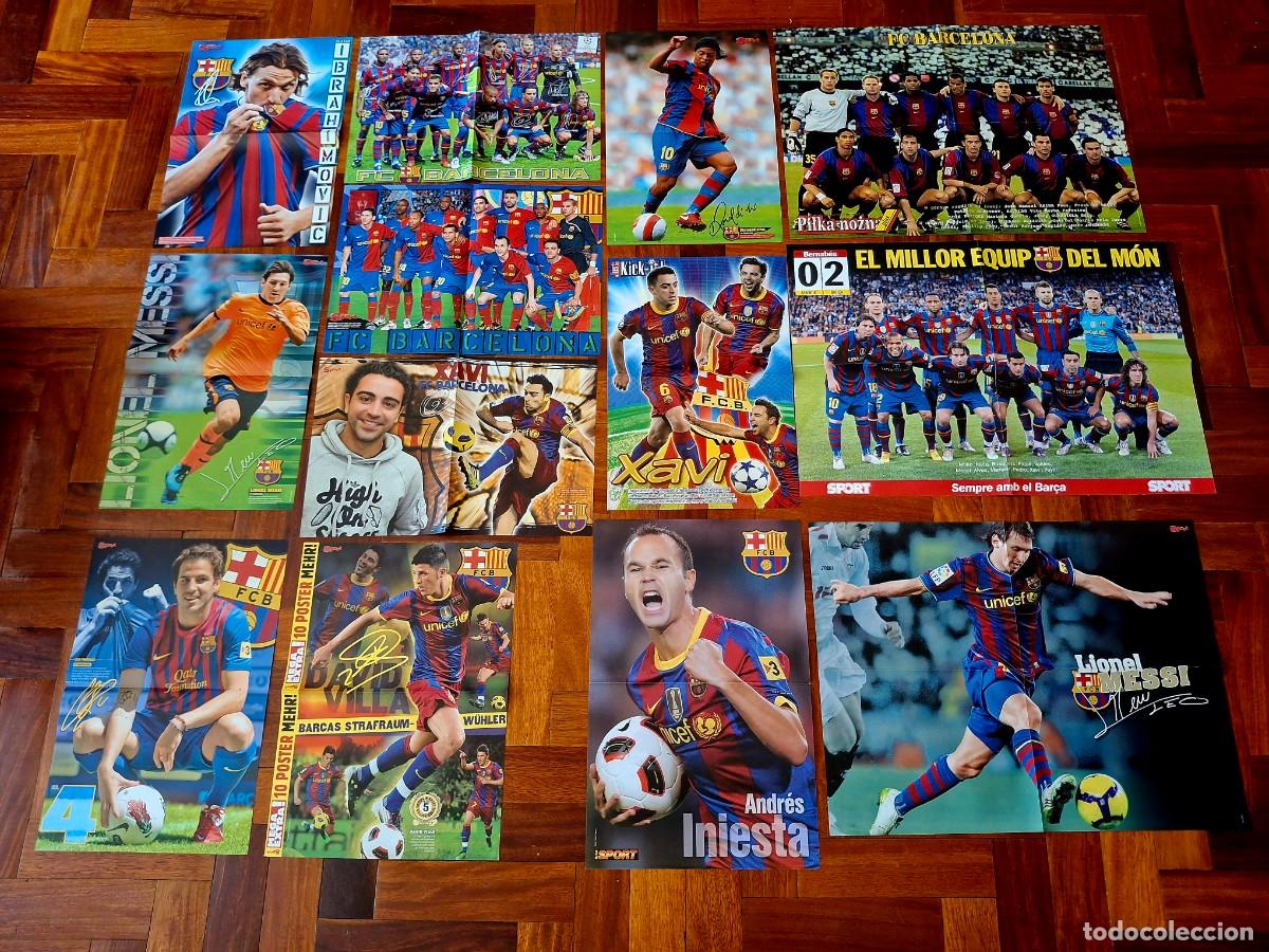 Coleccionismo deportivo: Posters revistas fc barcelona messi copa liga champions campeones don balon