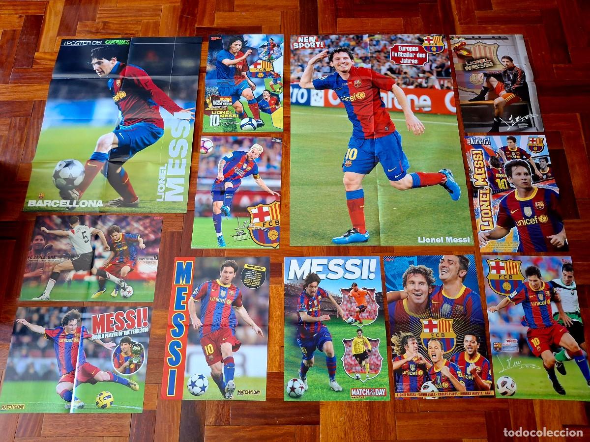 Coleccionismo deportivo: Posters revistas fc barcelona messi copa liga champions campeones don balon