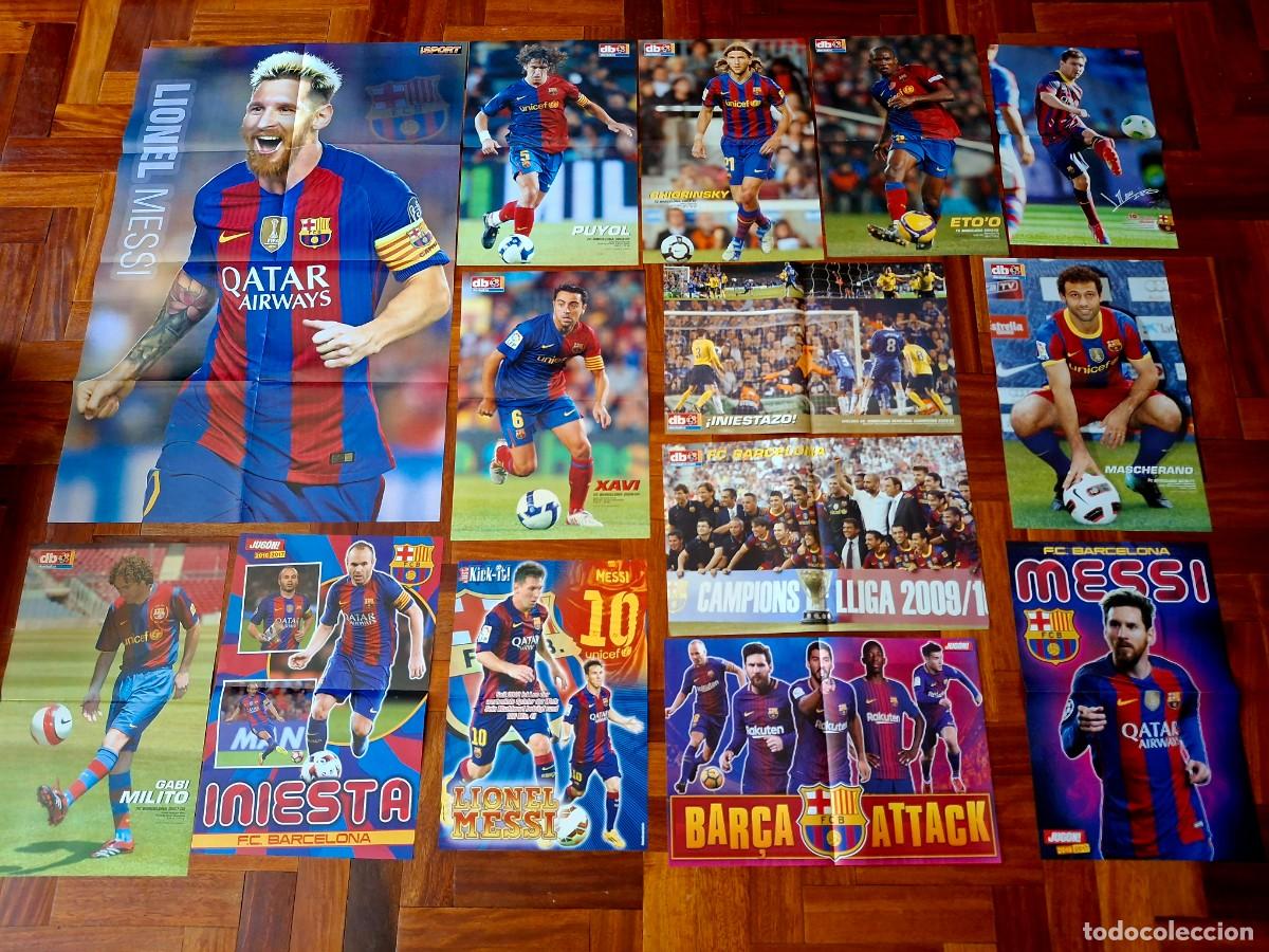 Coleccionismo deportivo: Posters revistas fc barcelona messi copa liga champions campeones don balon