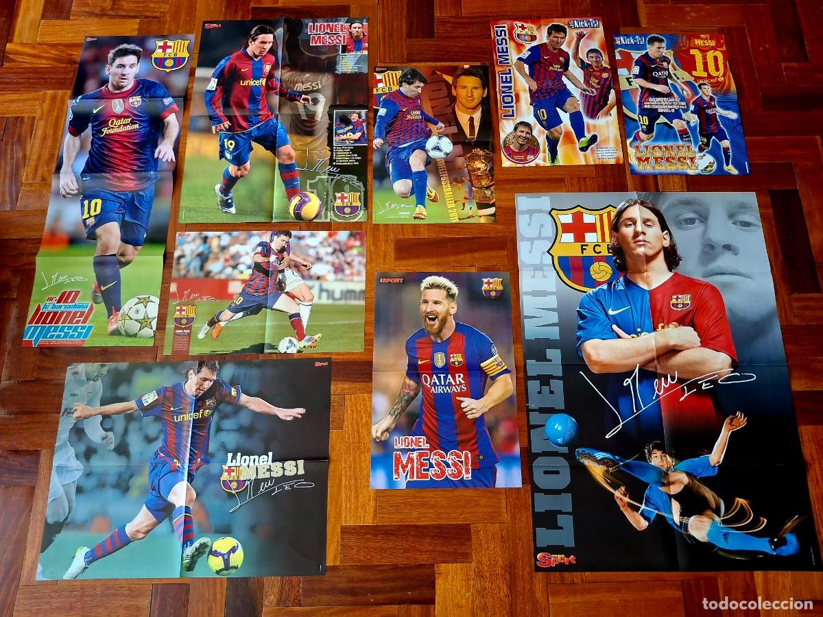 Coleccionismo deportivo: Posters revistas fc barcelona messi copa liga champions campeones don balon