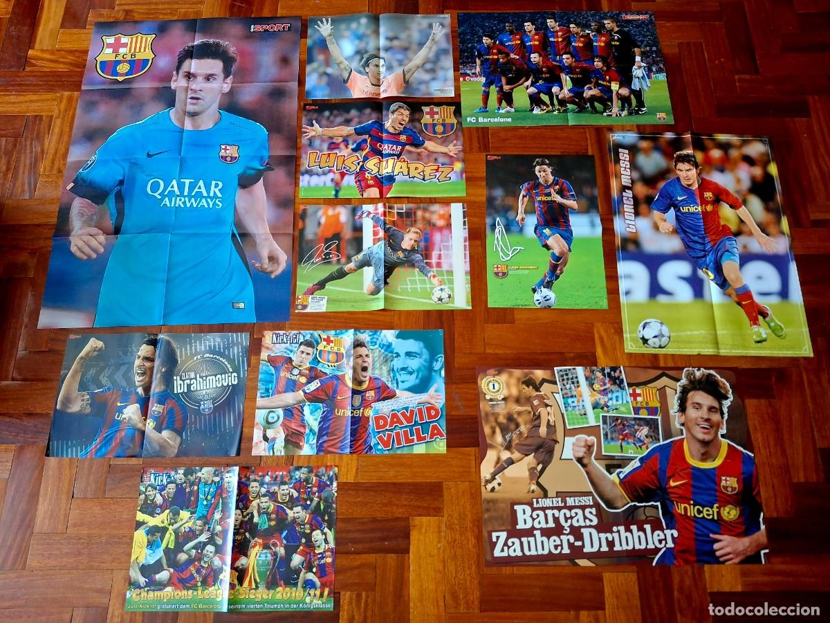 Coleccionismo deportivo: Posters revistas fc barcelona messi copa liga champions campeones don balon