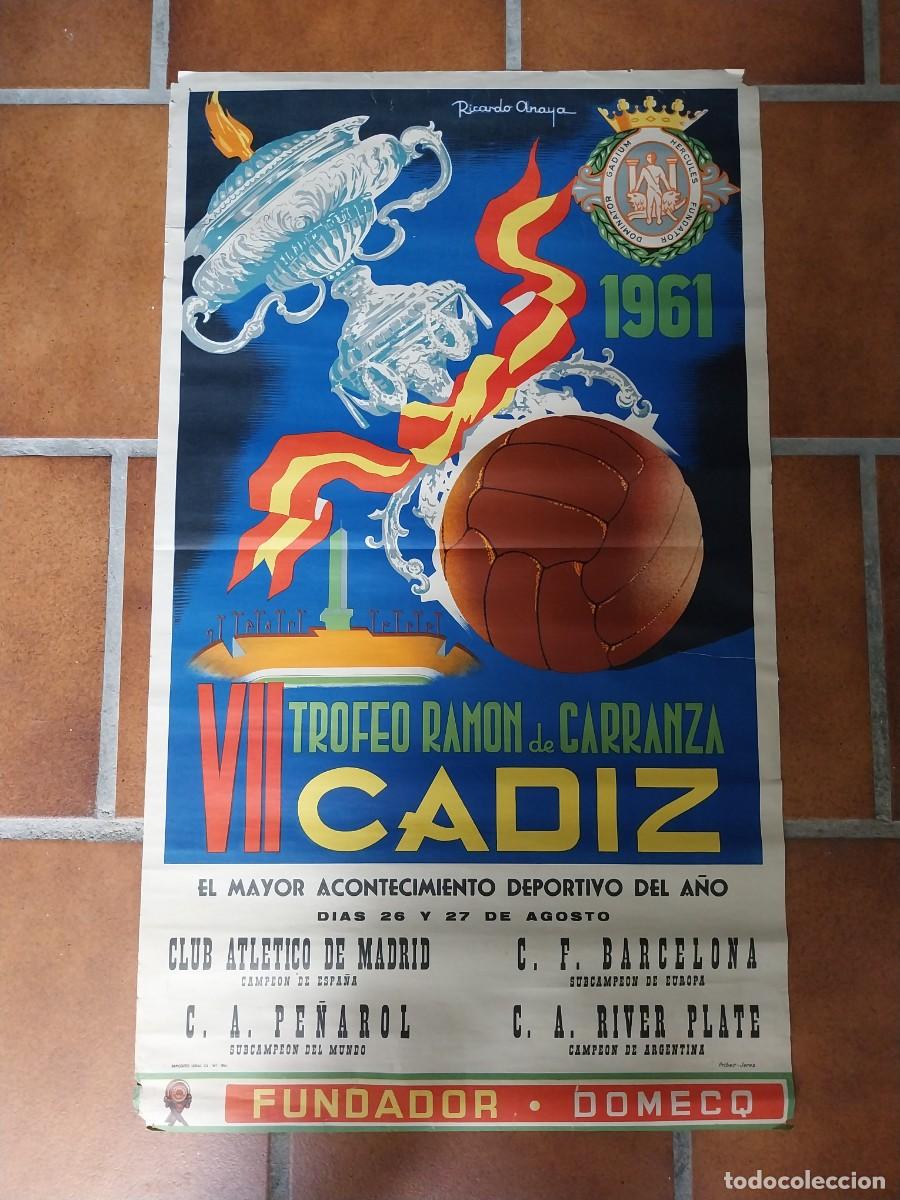 Coleccionismo deportivo: Cartel VII trofeo Ramon Carranza 1961