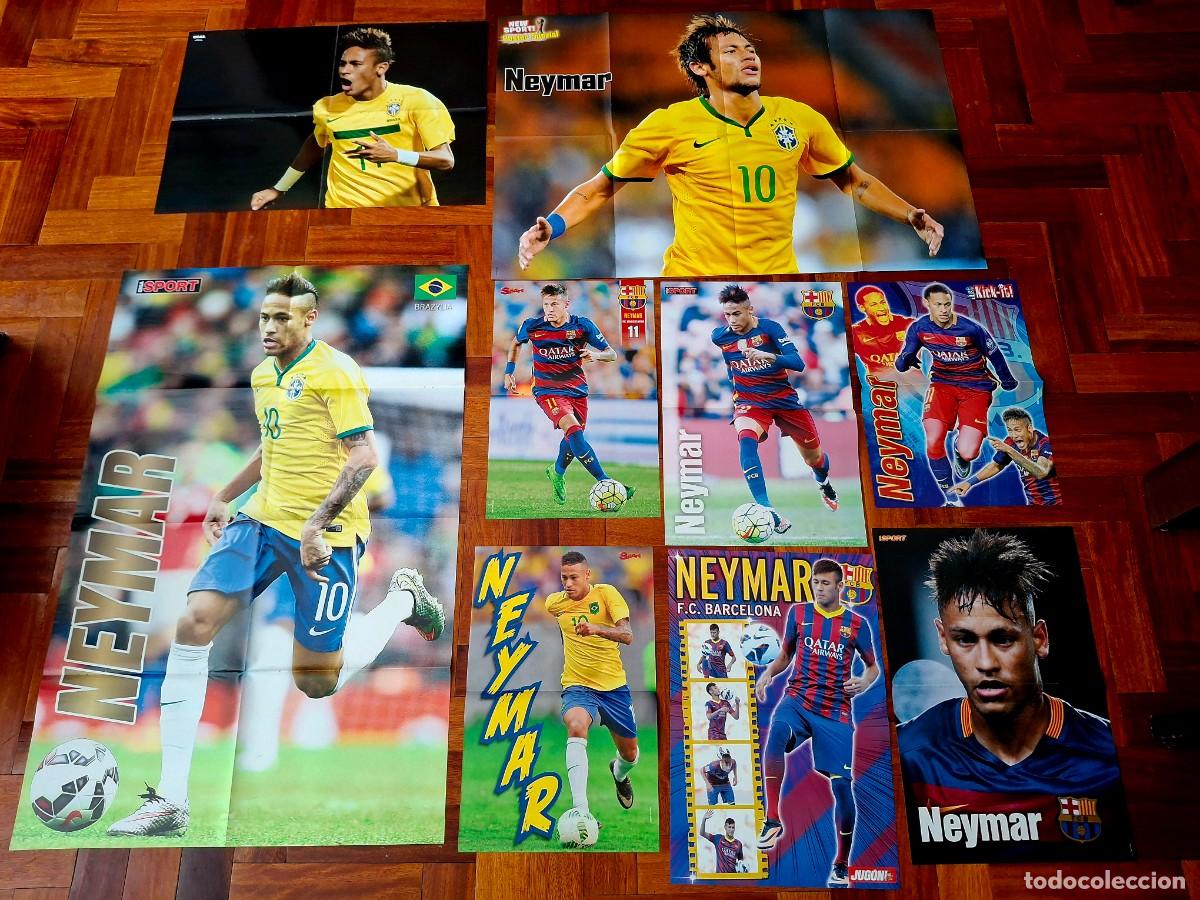 Coleccionismo deportivo: Posteres revistas fc barcelona neymar copa liga champions campeones don balon