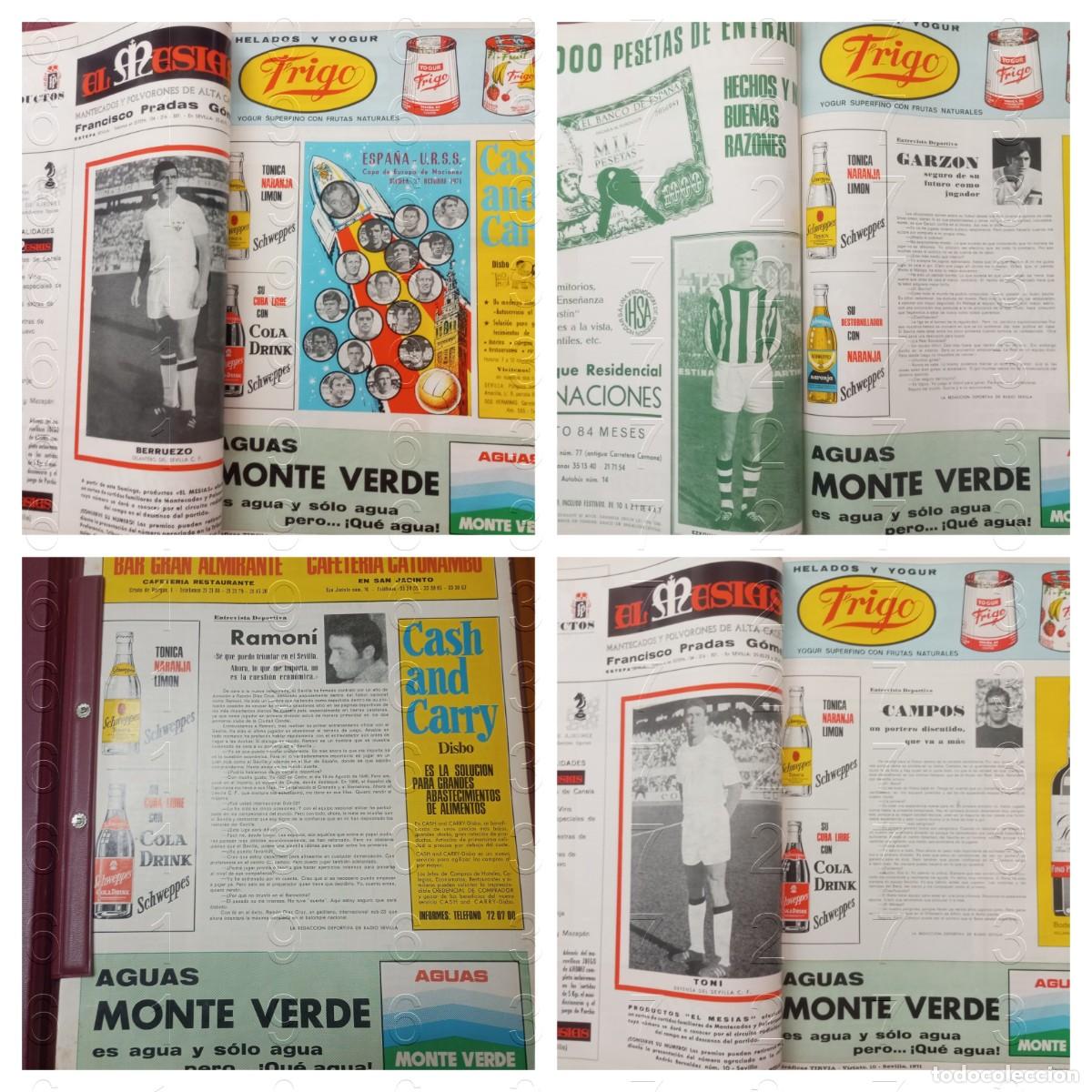 Coleccionismo deportivo: SEVILLA FC REAL BETIS BALOMPIE 36 CARTELES EN ALBUM 1971 VER VIDEO PRESENTACION