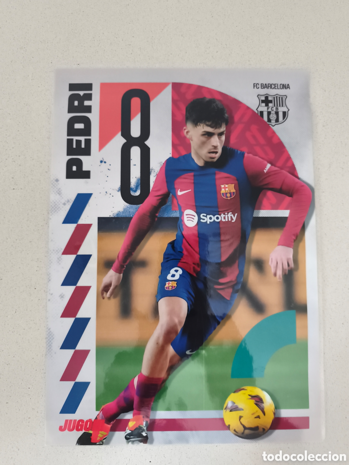 Coleccionismo deportivo: POSTER PLASTIFICADO PEDRI FC BARCELONA 23/24. REVISTA JUG&Oacute;N.