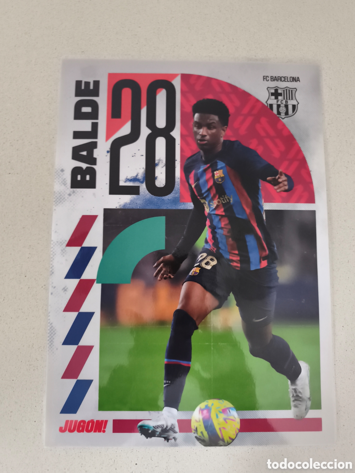 Coleccionismo deportivo: POSTER PLASTIFICADO ROOKIE BALDE FC BARCELONA 23/24. REVISTA JUG&Oacute;N.