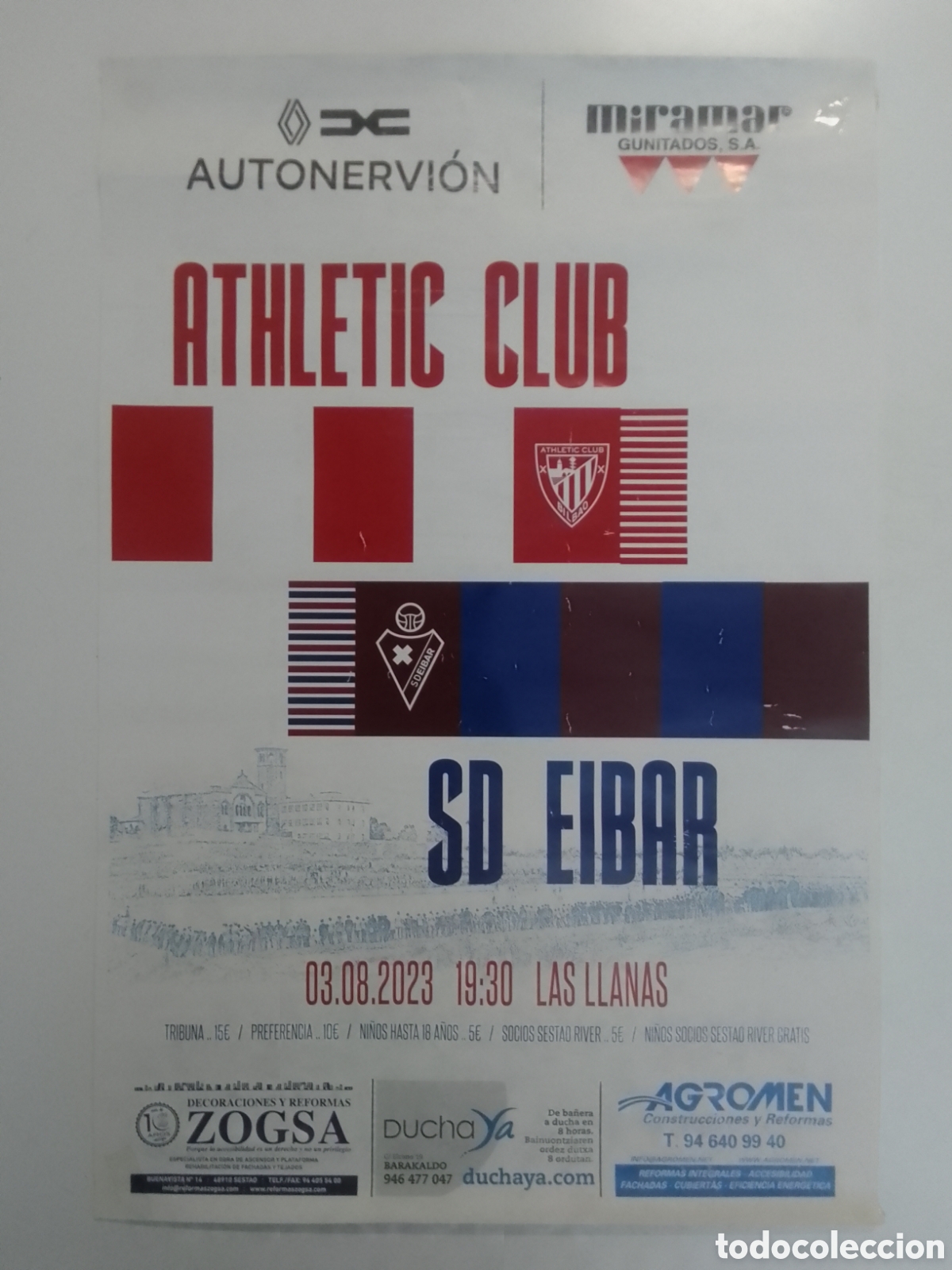 Coleccionismo deportivo: Cartel Athletic Club &bull; S.D. Eibar.
