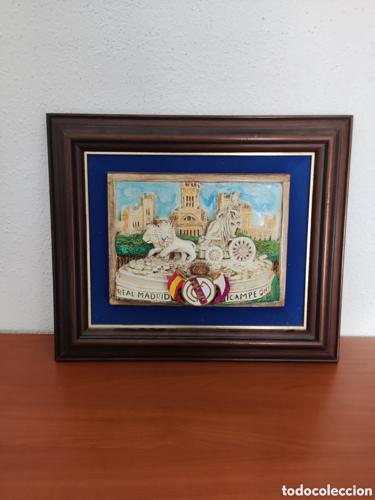 Coleccionismo deportivo: Cuadro relieve vintage Real Madrid Campe&oacute;n Cibeles Exclusivo cuadro de colecci&oacute;n para aut&eacute;nticos mad