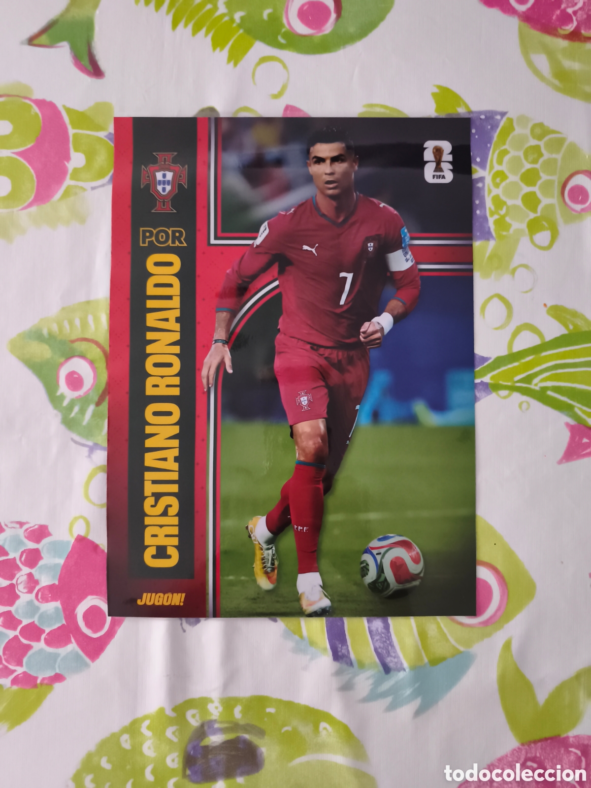 Coleccionismo deportivo: P&Oacute;STER PLASTIFICADO CRISTIANO RONALDO PORTUGAL. MUNDIAL 2026.
