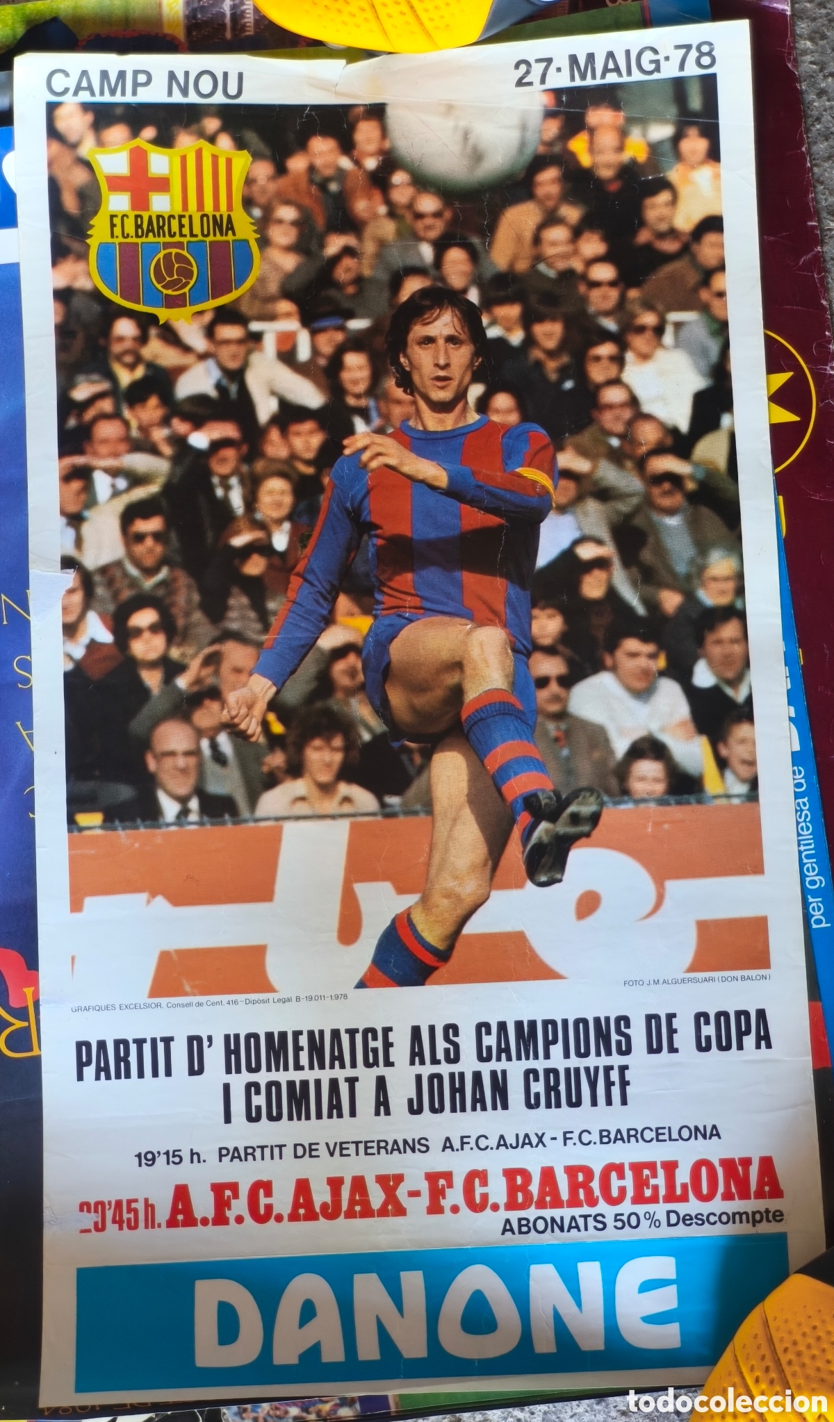 Coleccionismo deportivo: Poster Johan Cruyff Joan Gamper