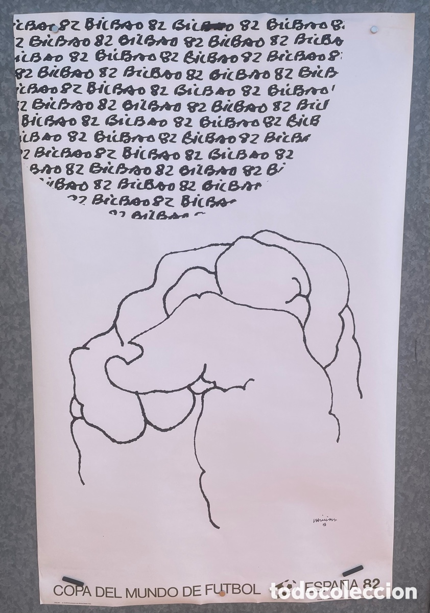 Coleccionismo deportivo: Cartel mundial Espa&ntilde;a 82 sede Bilbao