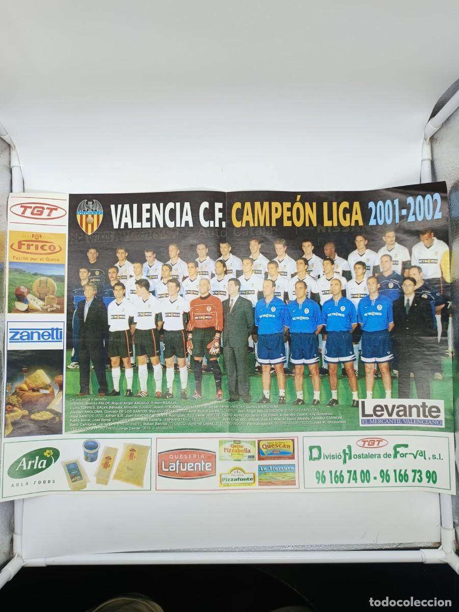 Coleccionismo deportivo: POSTER VALENCIA CF.CAMPEON DE LIGA 2001-2002