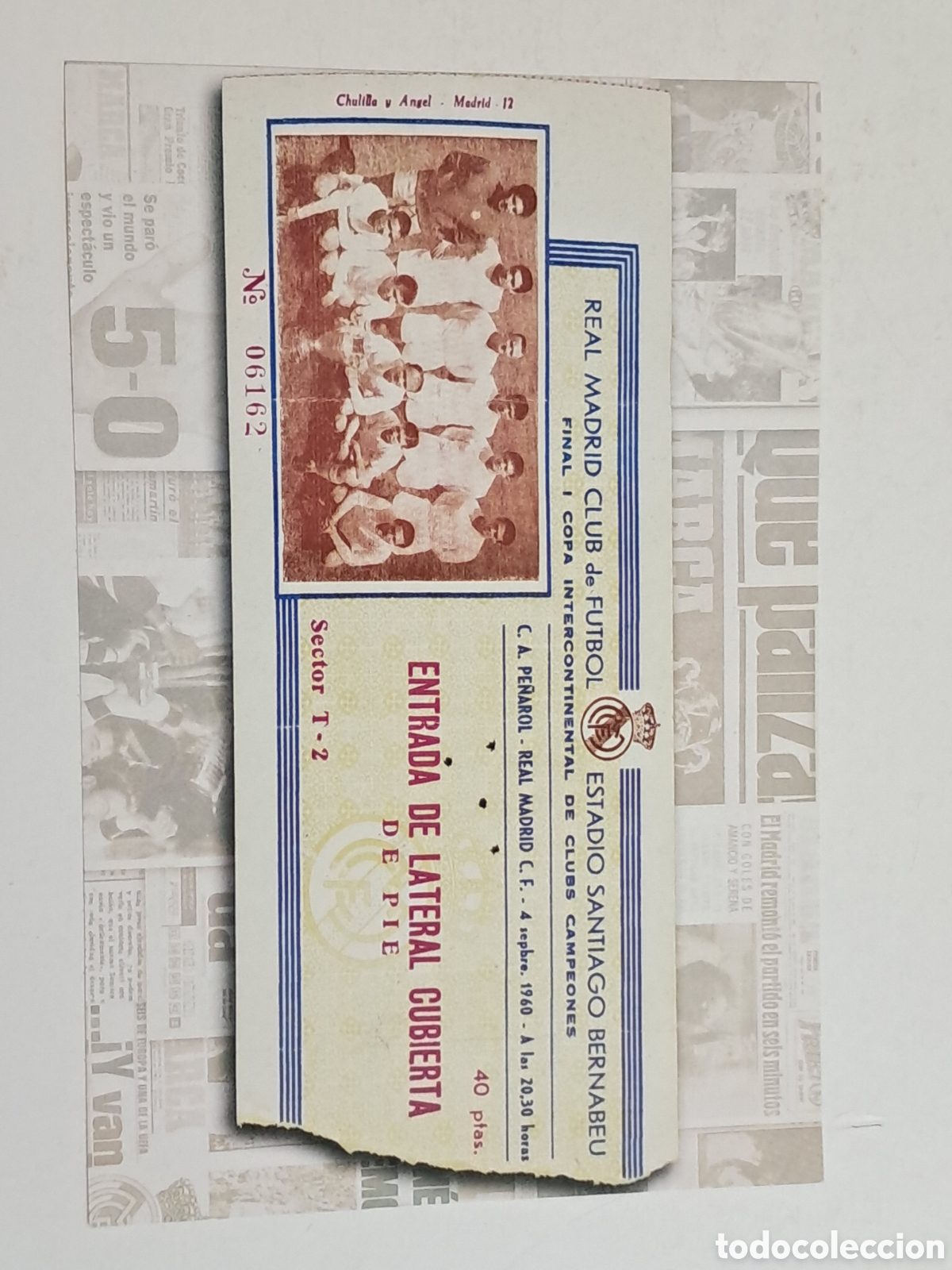 Coleccionismo deportivo: hoja central de una revista deportiva de la &eacute;poca (publicada en septiembre de 1960).