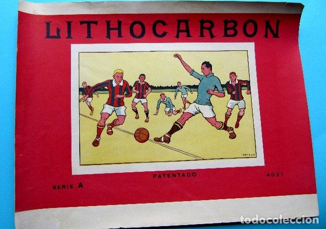 Coleccionismo deportivo: CARTEL DE FUTBOL EN SOPORTE DE PAPEL. LITHOCARBON. ILUSTRACION DE OPISSO, SIN FECHA.