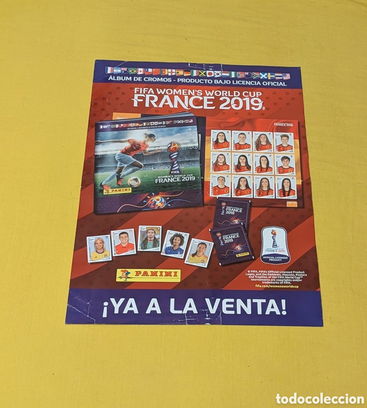 Coleccionismo deportivo: Poster Cromos Futbol FIFA Women's World Cup France 2019. Panini