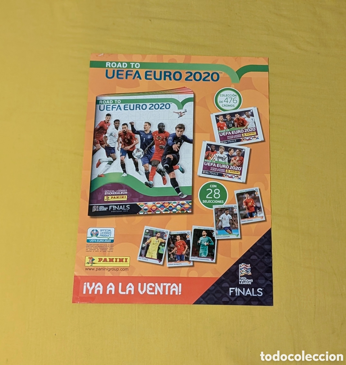 Coleccionismo deportivo: Poster Cromos Futbol Road To UEFA EURO 2020. Panini