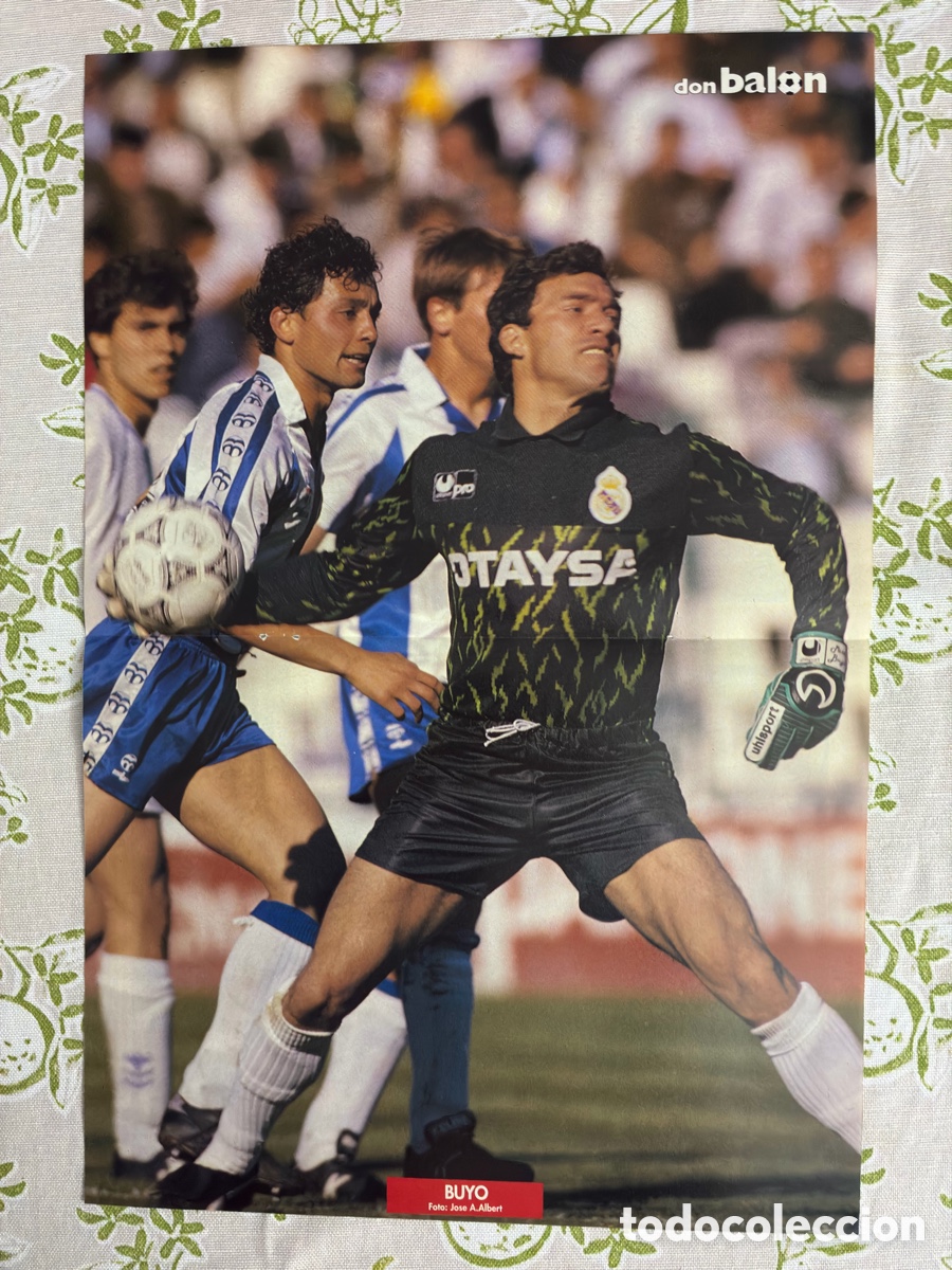 Coleccionismo deportivo: P&oacute;ster Don Bal&oacute;n - Paco Buyo (Real Madrid) Serie Cracks de los Noventa