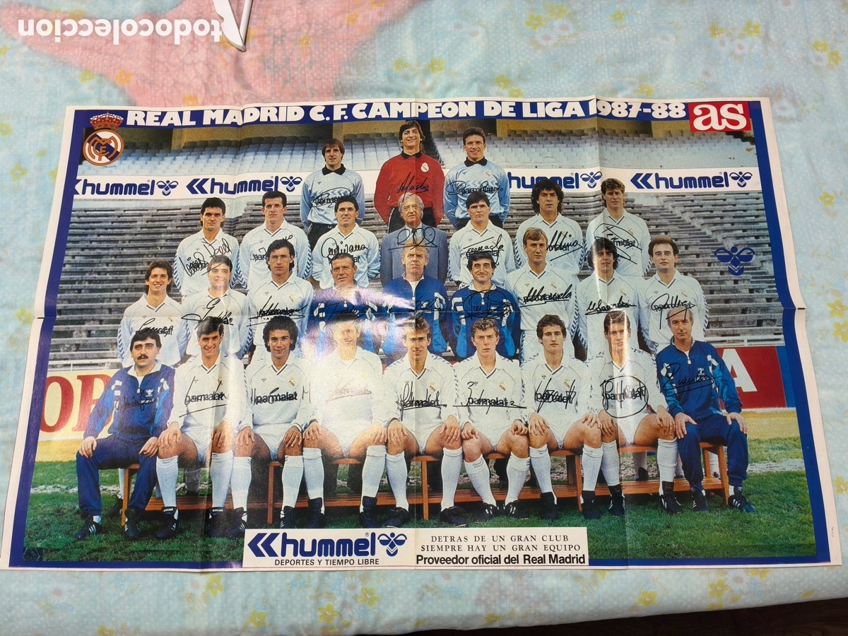 Coleccionismo deportivo: P&oacute;ster Desplegable Real Madrid Campe&oacute;n de Liga 85/86 - Revista Don Bal&oacute;n