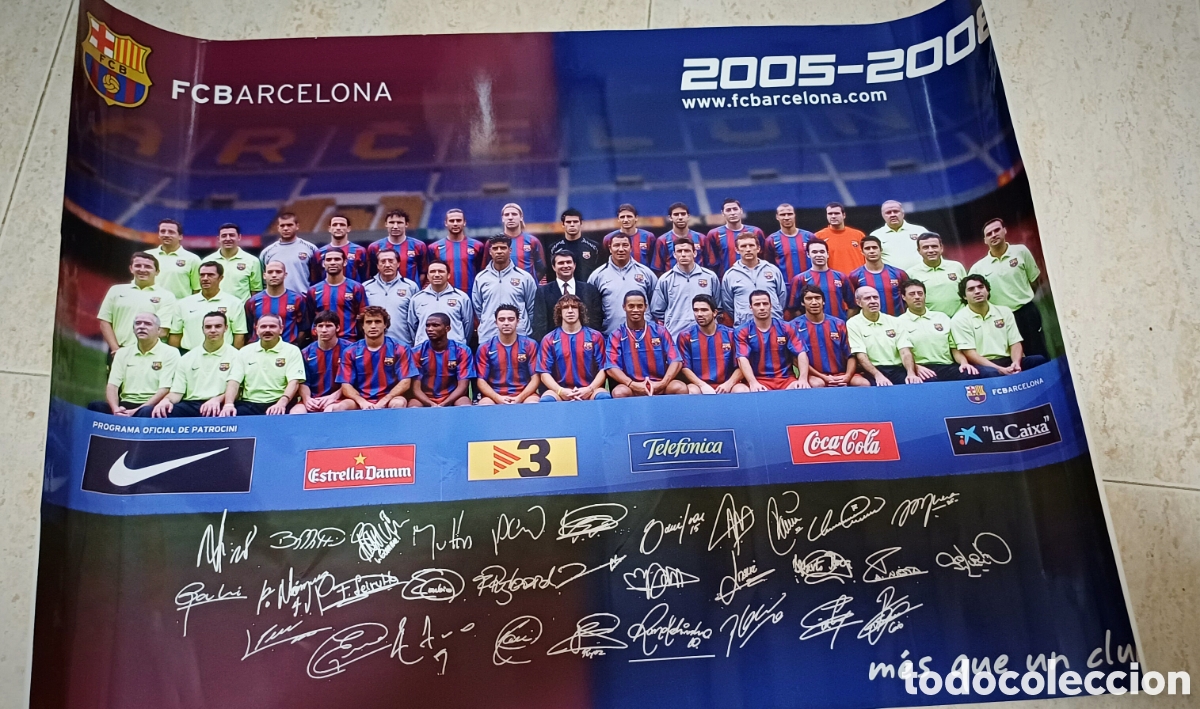 Coleccionismo deportivo: P&oacute;ster A&ntilde;o Messi 2005 Oficial FCBarcelona