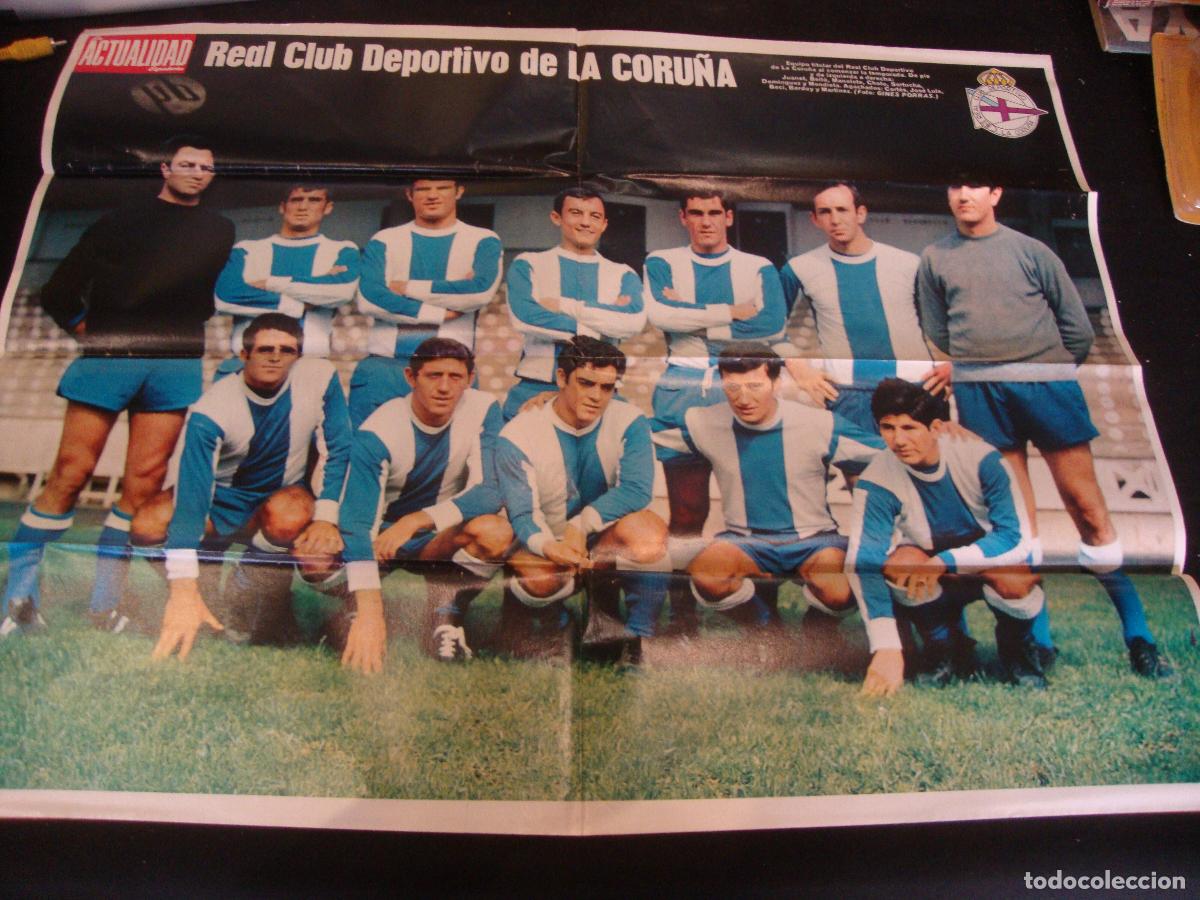 Coleccionismo deportivo: POSTER REVISTA ACTUALIDAD ESPA&Ntilde;OLA REAL CLUB DEPORTIVO DE LA CORU&Ntilde;A MEDIDAS 67 X 51