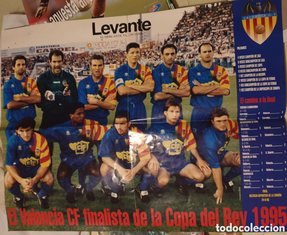 Coleccionismo deportivo: Poster Valencia CF Copa del Rey 1995