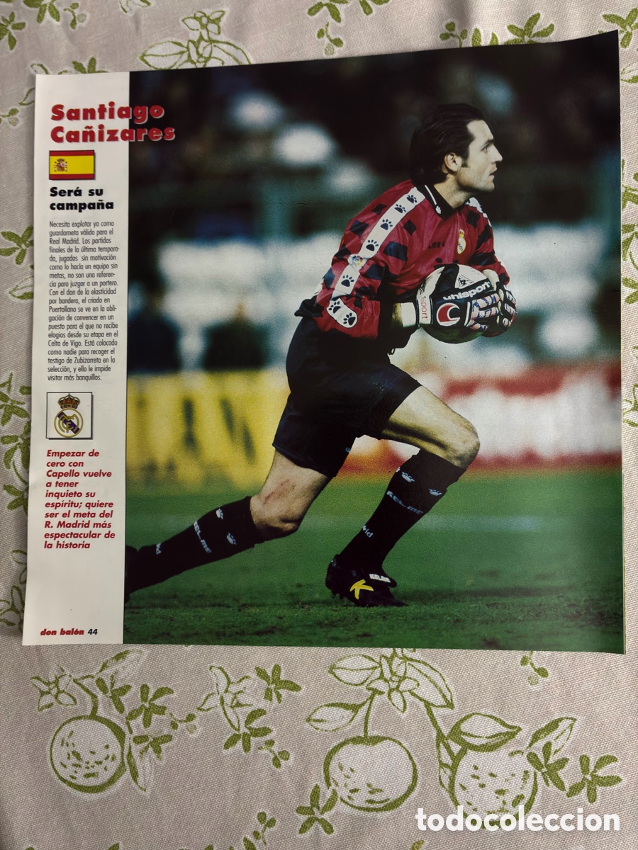 Coleccionismo deportivo: L&aacute;mina / P&oacute;ster doble vintage Don Bal&oacute;n (1996) - Santiago Ca&ntilde;izares / Alberto Belsu&eacute;