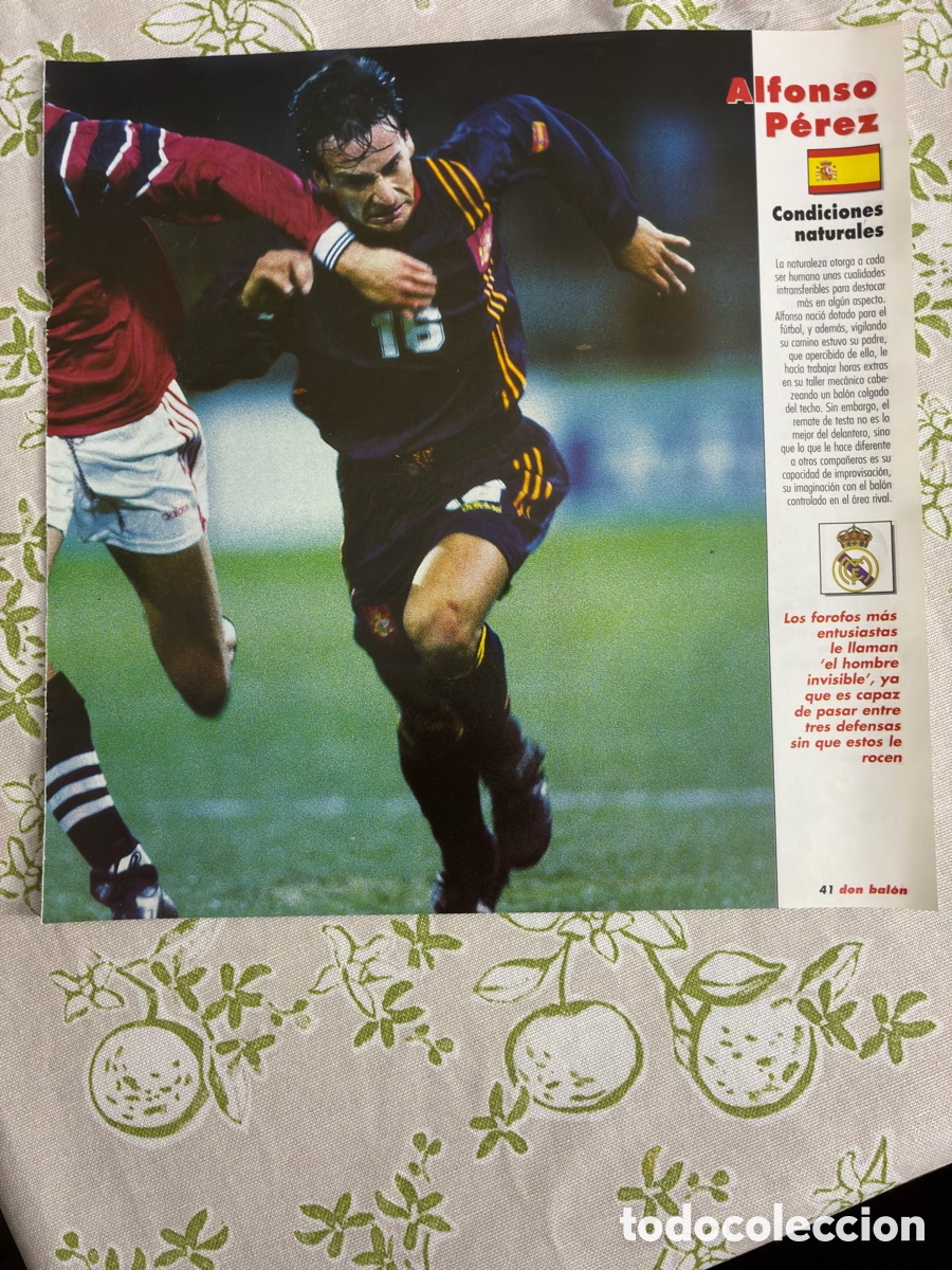 Collezionismo sportivo: L&aacute;mina / P&oacute;ster doble vintage Don Bal&oacute;n (1996) - Alfonso P&eacute;rez / Claudio &rdquo;Piojo&rdquo; L&oacute;pez