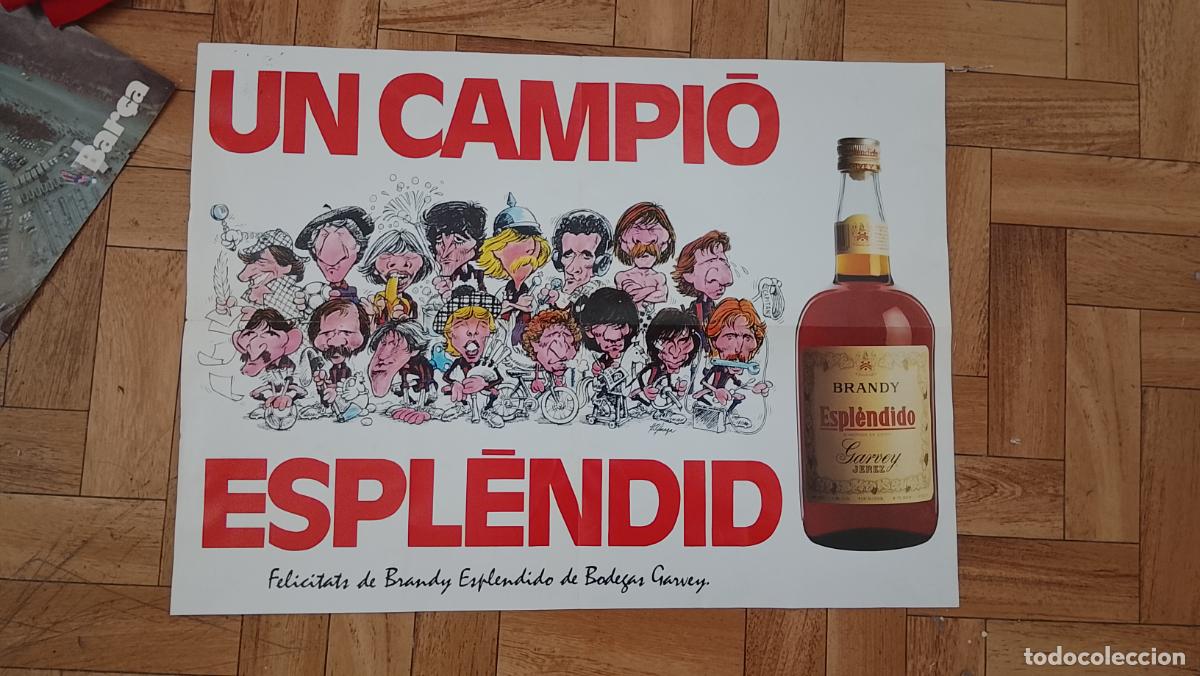 Coleccionismo deportivo: Un campi&oacute; espl&eacute;ndid. Cartel FC Barcelona. Bar&ccedil;a. Campe&oacute;n Liga 83-84. Publicidad Garvey. 56 x 41 CM