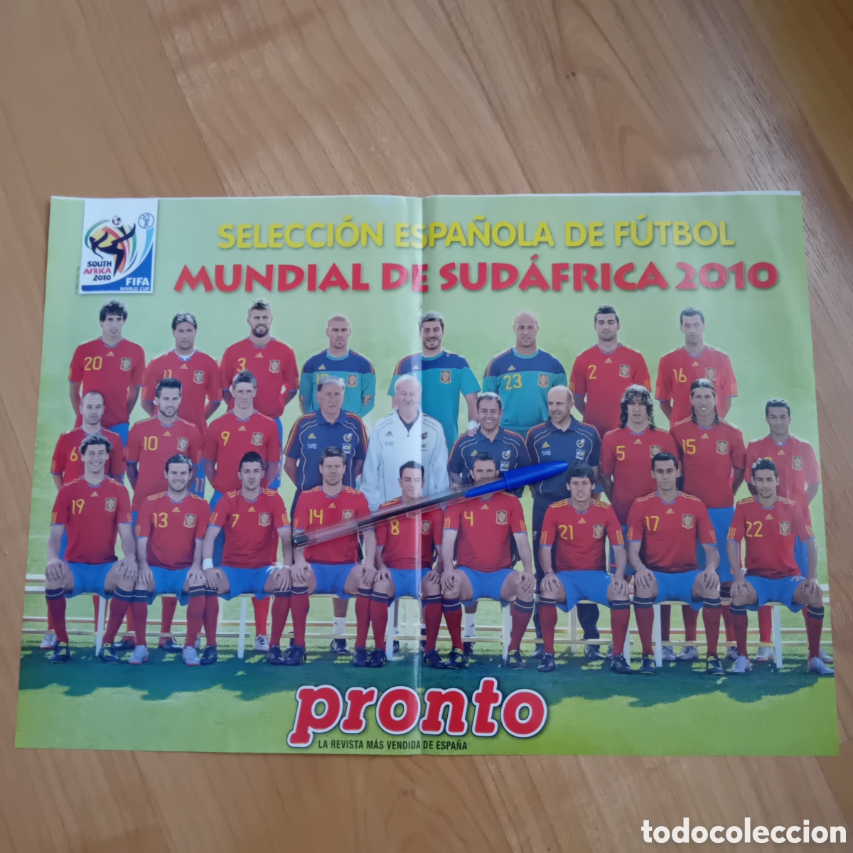 Coleccionismo deportivo: POSTER SELECCION ESPA&Ntilde;OLA FUTBOL MUNDIAL SUDAFRICA 2010. REVISTA PRONTO