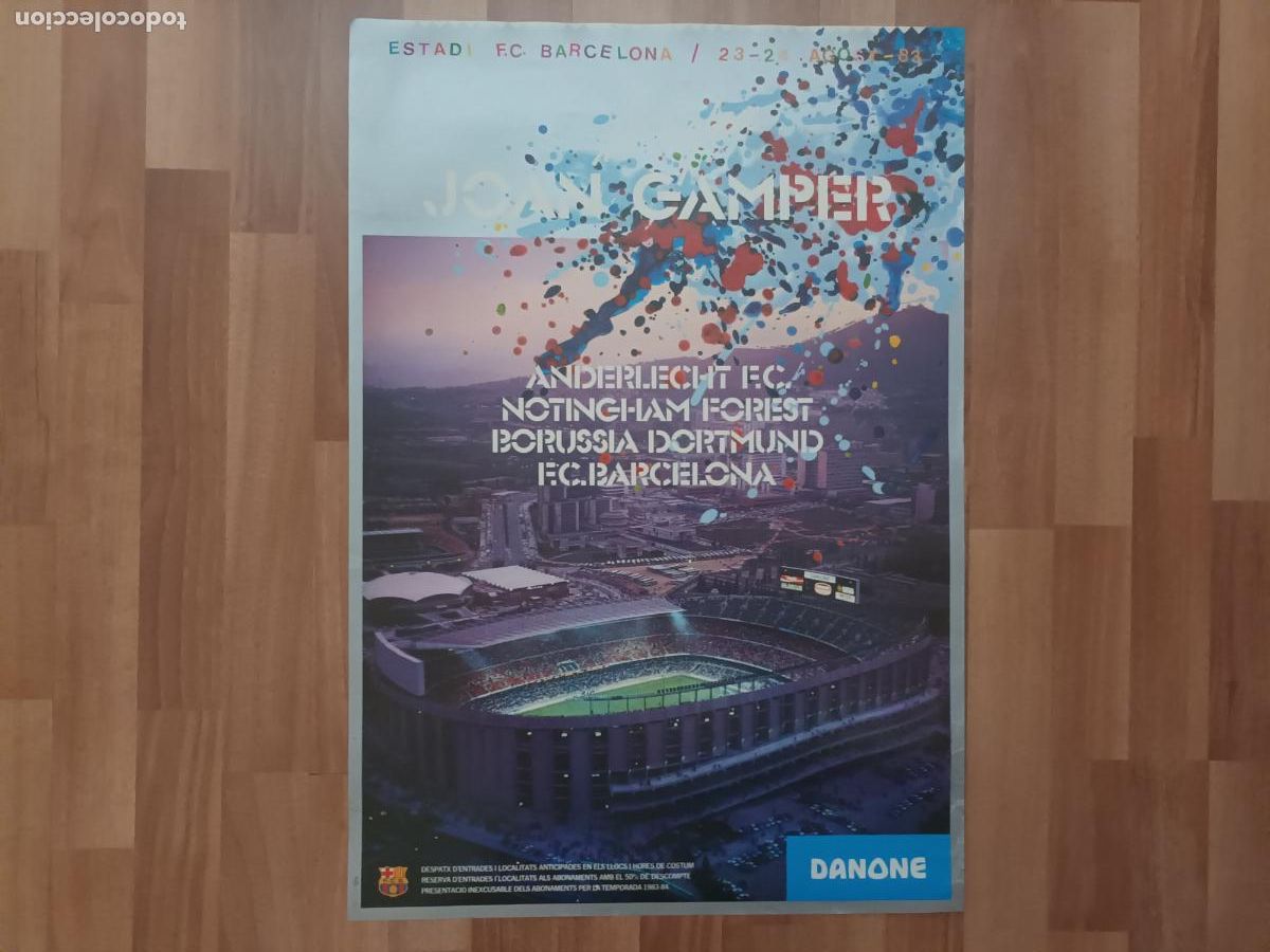 Coleccionismo deportivo: CARTEL 18 TROFEU JOAN GAMPER 1983. FUTBOL CLUB BARCELONA. ANDERLECHT, NOTINGHAM FOREST, BORUSSIA DO