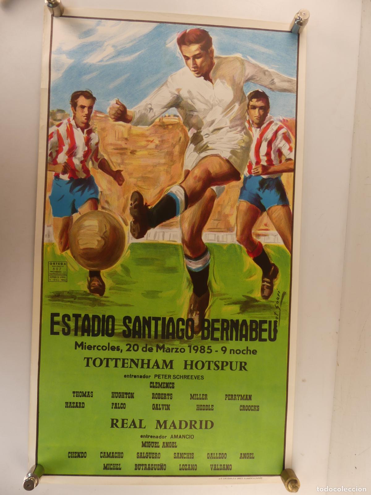 Coleccionismo deportivo: CARTEL DE FUTBOL-TOTTENHAM HOTSPUR - REAL MADRID --REF:6