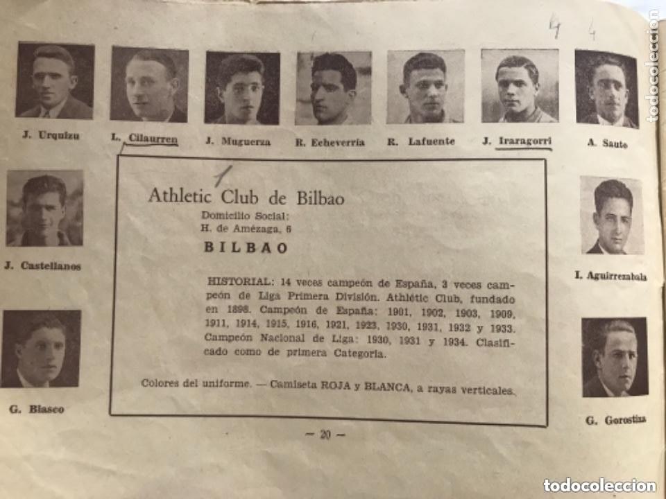 Coleccionismo deportivo: Hoja futbol&iacute;stica Athletic Club Bilbao- Club Arenas de Guecho. 1934/35