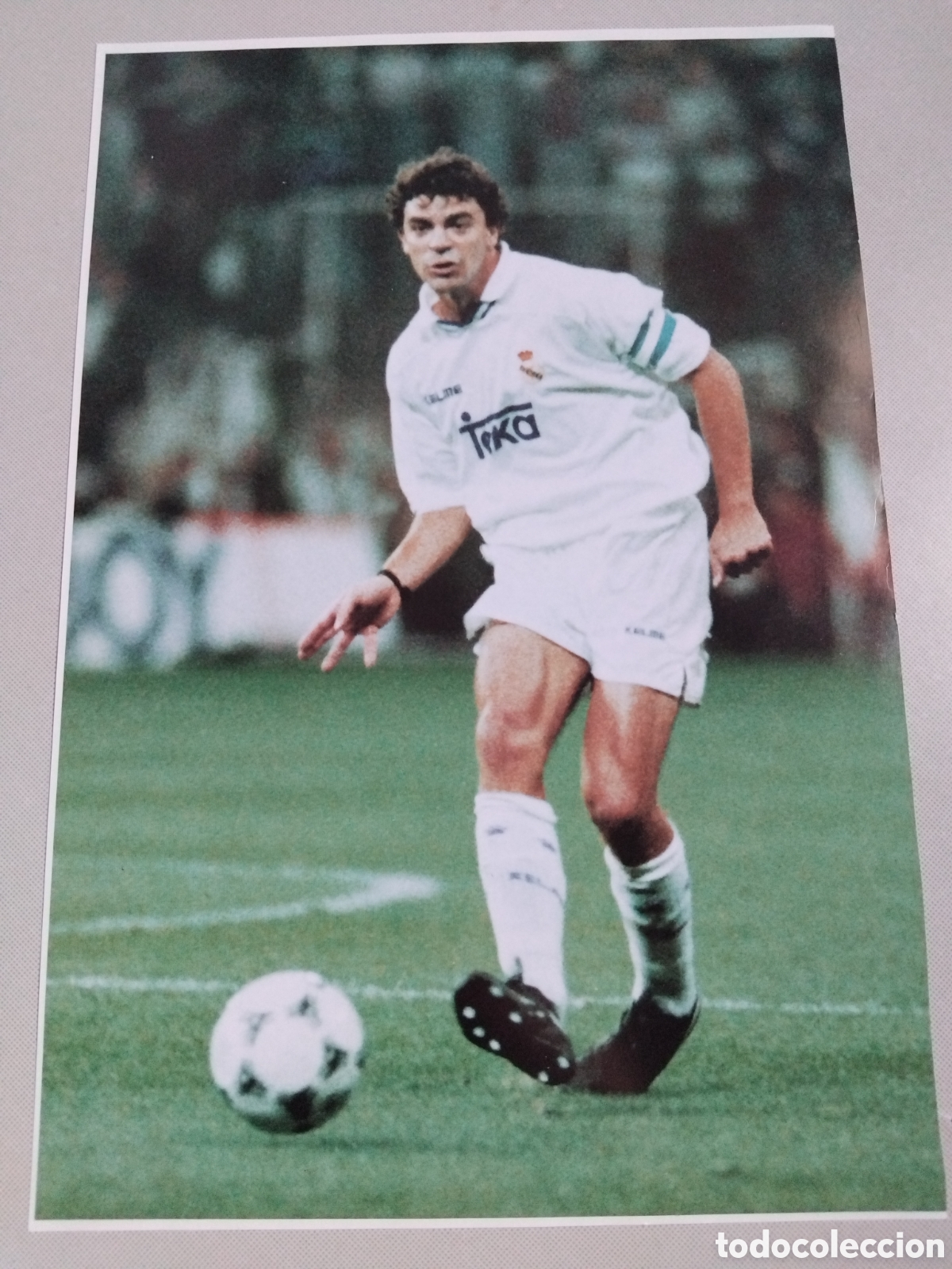 Coleccionismo deportivo: Poster M.Sanchis R.Madrid 95/96 34x23cm