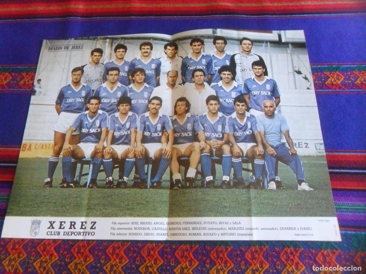 Coleccionismo deportivo: CARTEL DIARIO DE JEREZ, PLANTILLA XEREZ CLUB DEPORTIVO TEMPORADA 87 88 1987 1988. 38X28 CMS.