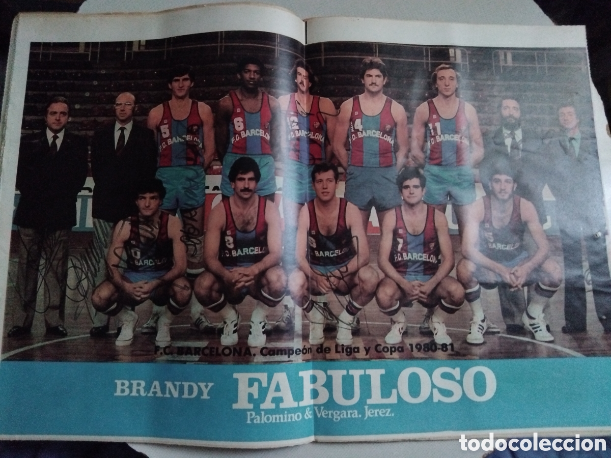 Coleccionismo deportivo: Poster Firmado plantilla Barca 81/82