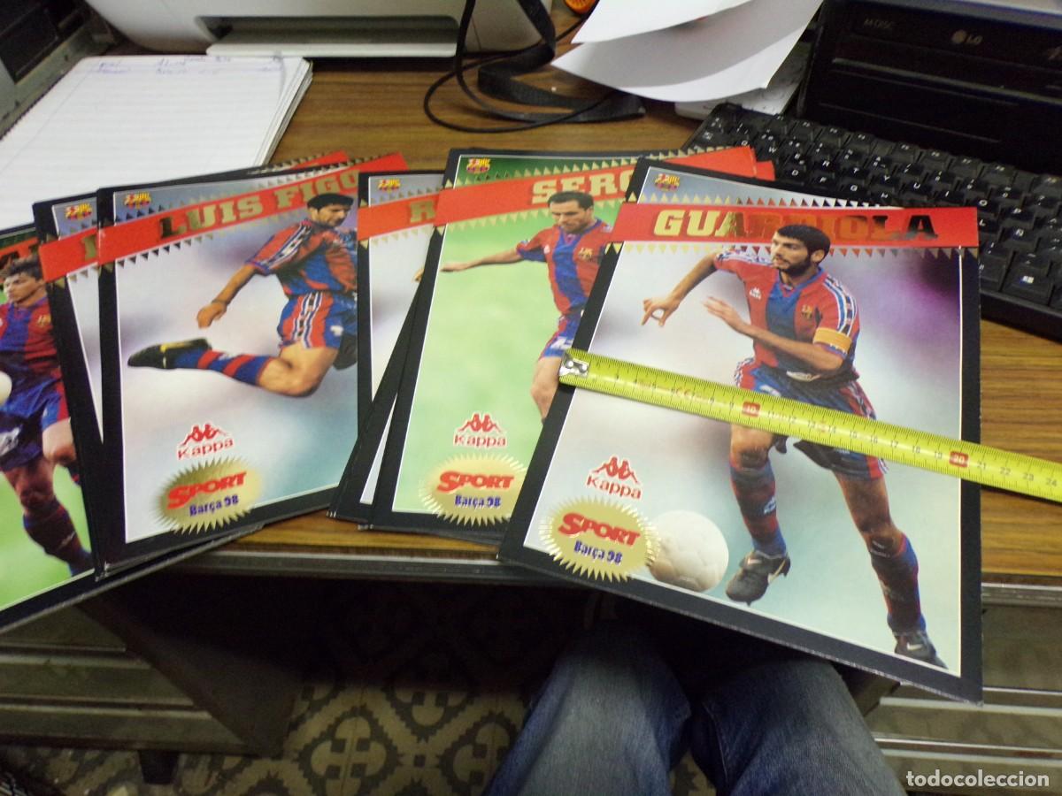 Coleccionismo deportivo: 25 carteles posters en carton rigido plantilla fc barcelona futbol 98 sport kappa