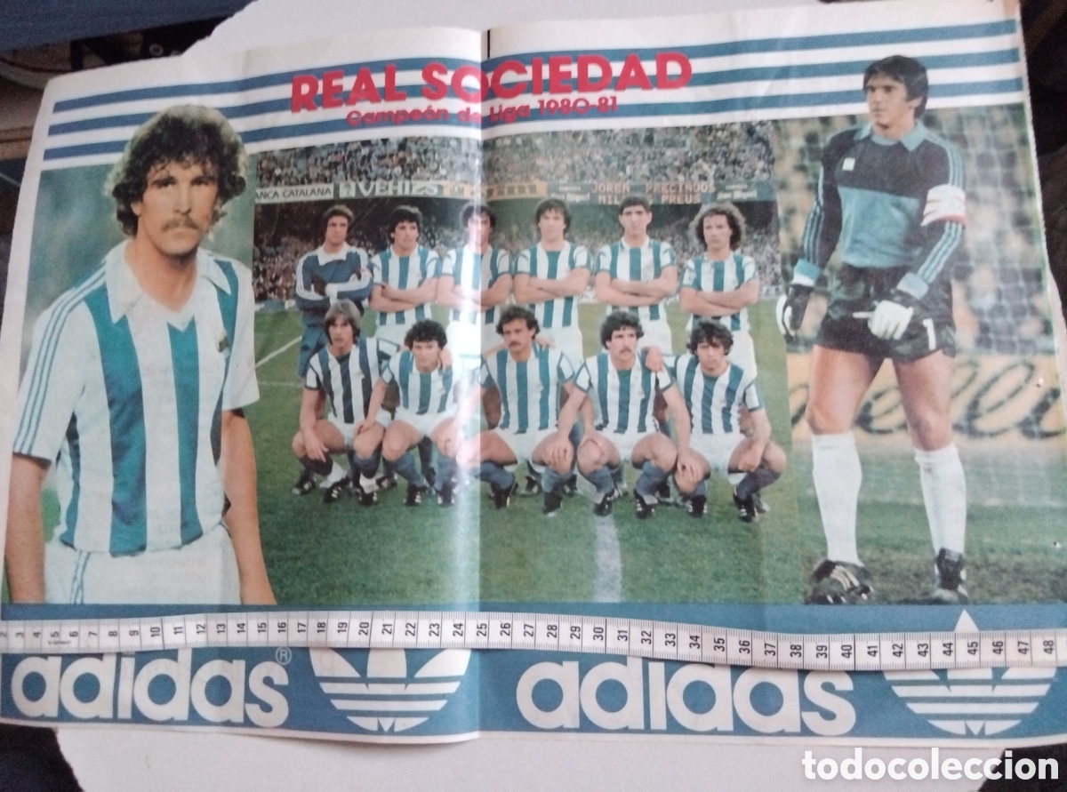 Coleccionismo deportivo: Am Poster R.Sociedad Campeon Liga 80/81