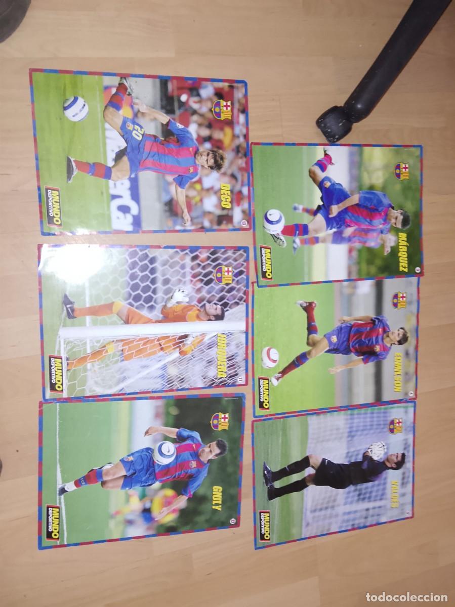 Coleccionismo deportivo: lote de 6 laminas de mundo deportivo jugadores del barcelona temporada 2008/09